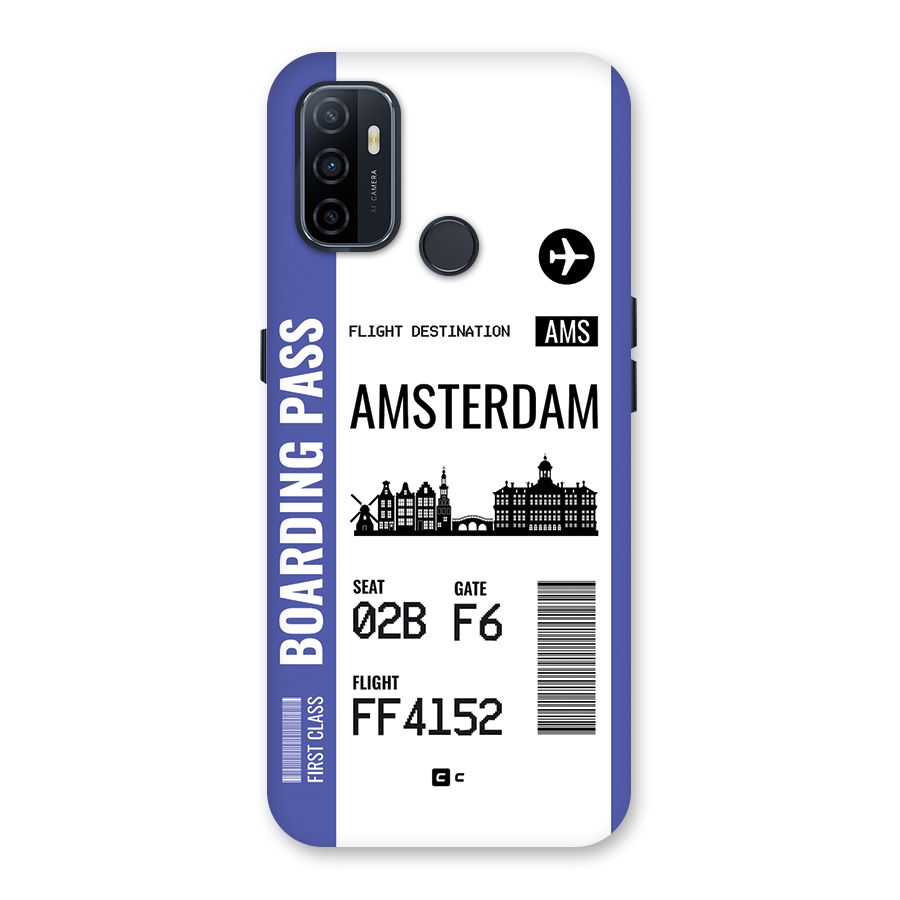 Amsterdam Boarding Pass Back Case for Oppo A33 (2020)