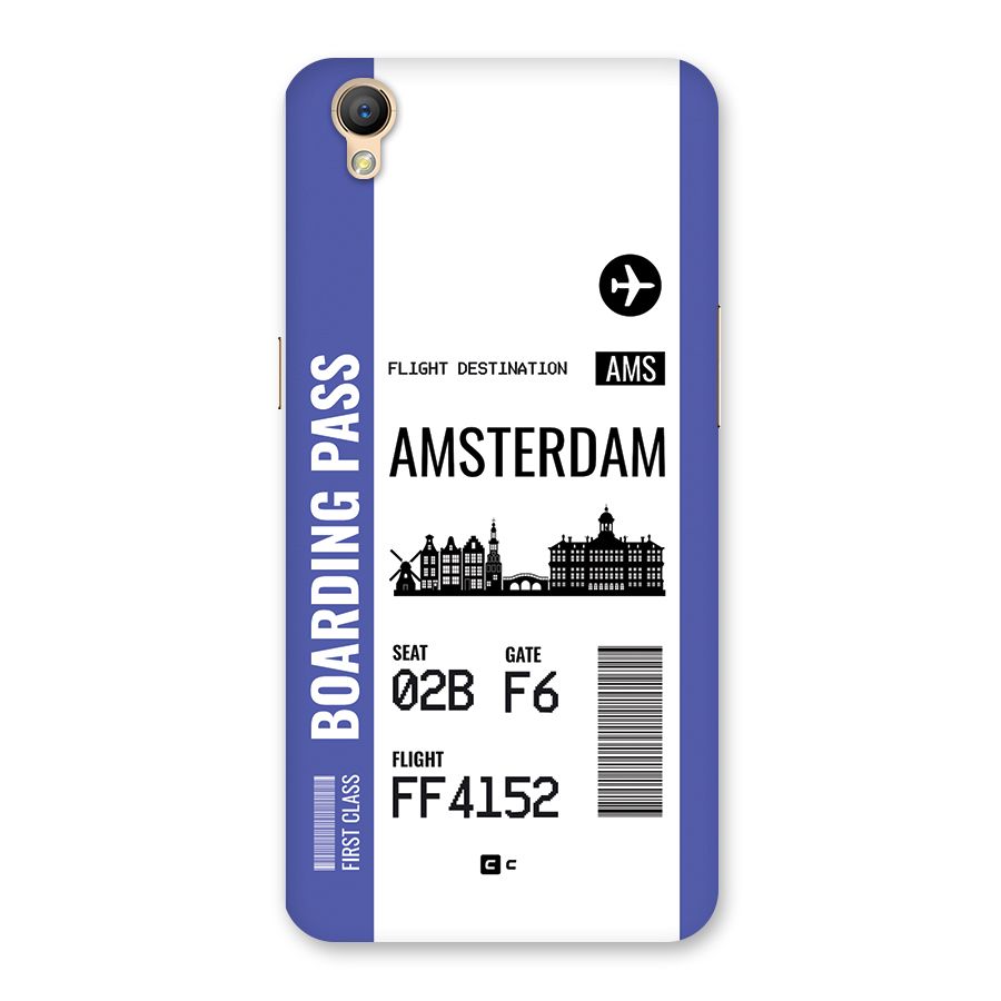 Amsterdam Boarding Pass Back Case for Oppo A37