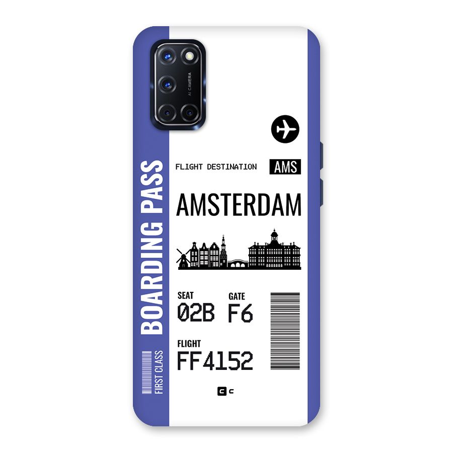 Amsterdam Boarding Pass Back Case for Oppo A52