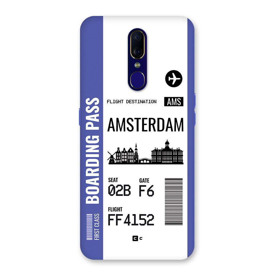 Amsterdam Boarding Pass Back Case for Oppo A9