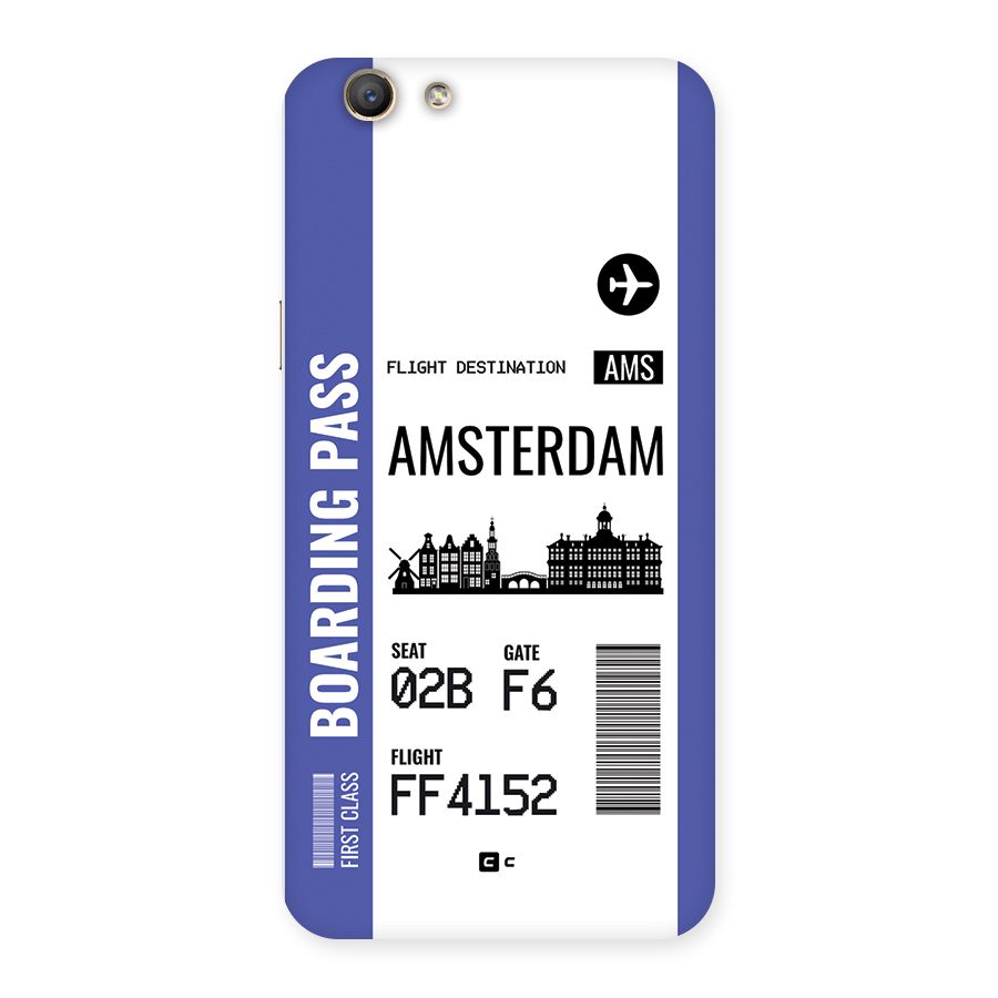 Amsterdam Boarding Pass Back Case for Oppo F1s