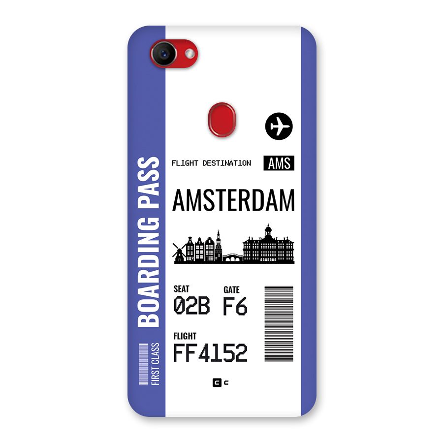 Amsterdam Boarding Pass Back Case for Oppo F7