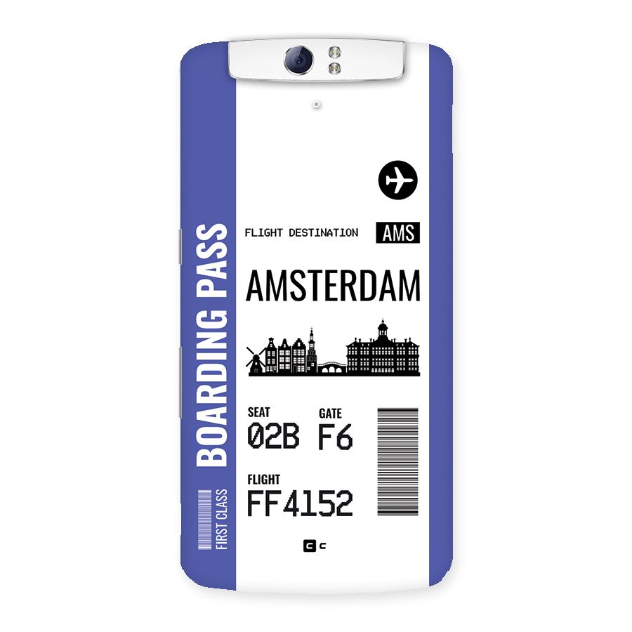 Amsterdam Boarding Pass Back Case for Oppo N1