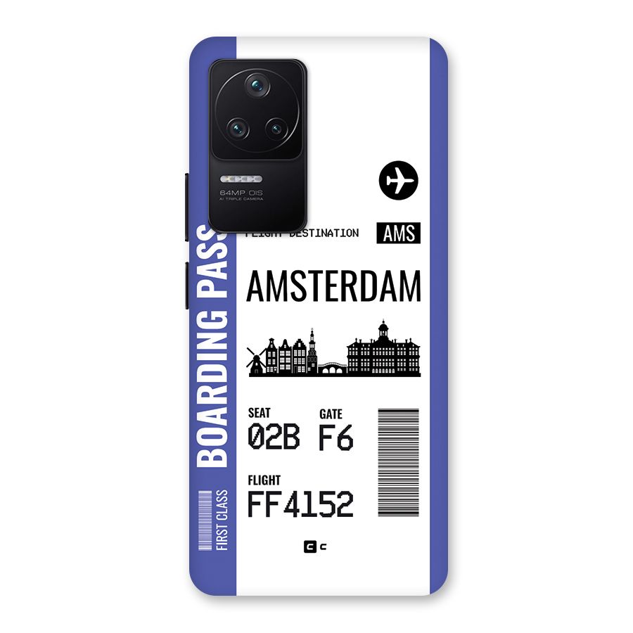 Amsterdam Boarding Pass Back Case for Poco F4 5G