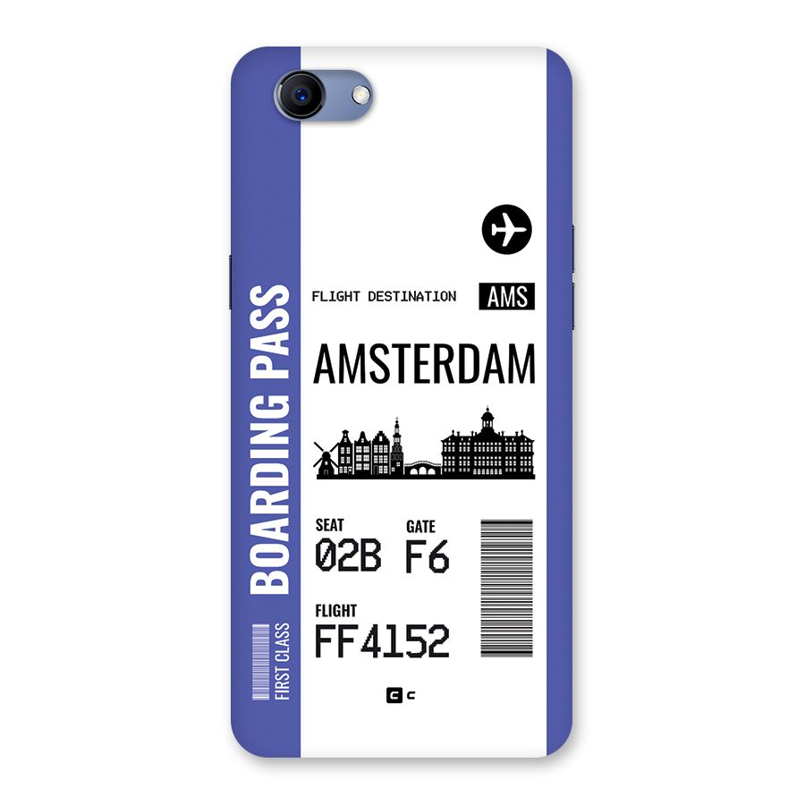 Amsterdam Boarding Pass Back Case for Realme 1