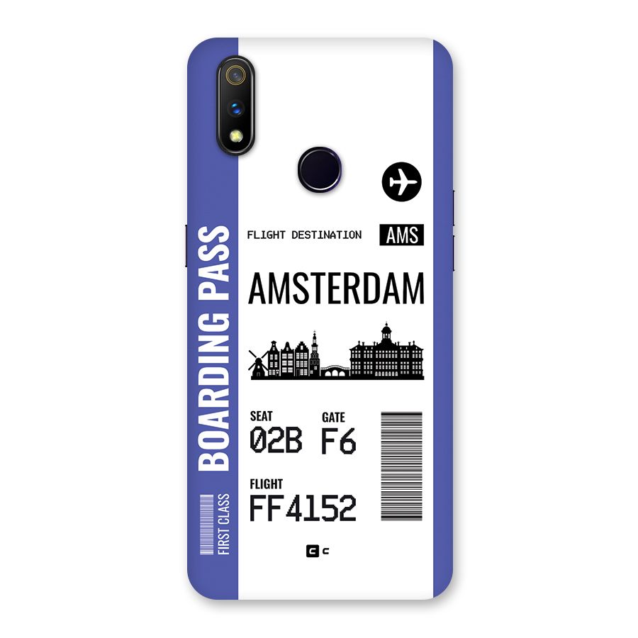Amsterdam Boarding Pass Back Case for Realme 3 Pro