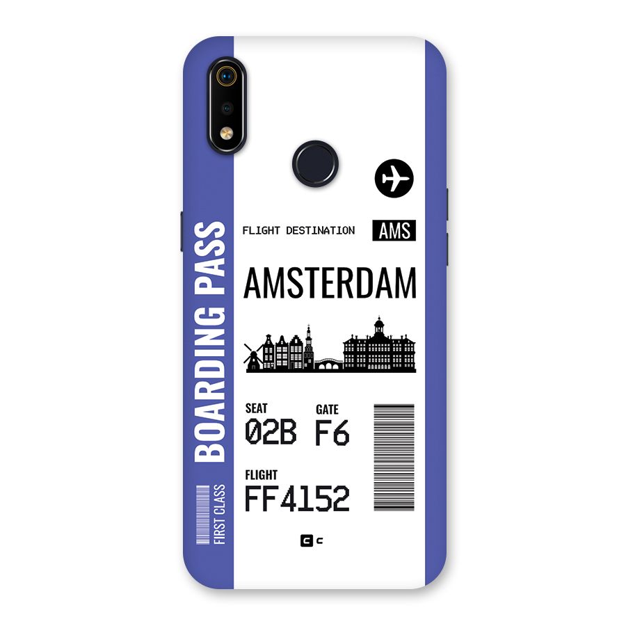 Amsterdam Boarding Pass Back Case for Realme 3i