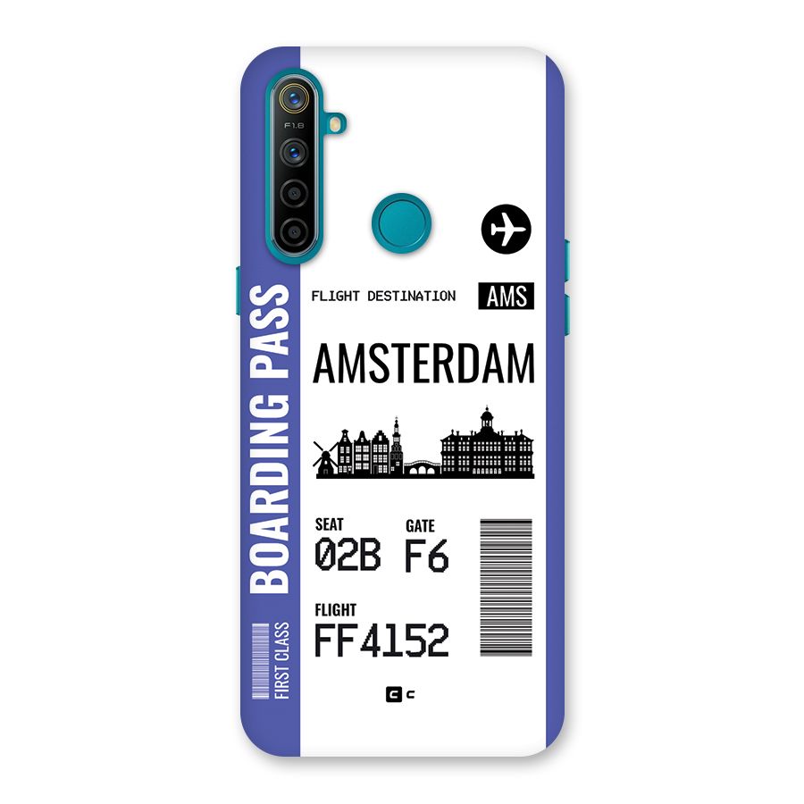 Amsterdam Boarding Pass Back Case for Realme 5i