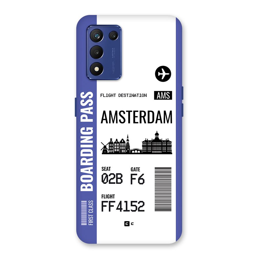 Amsterdam Boarding Pass Back Case for Realme 9 5G Speed