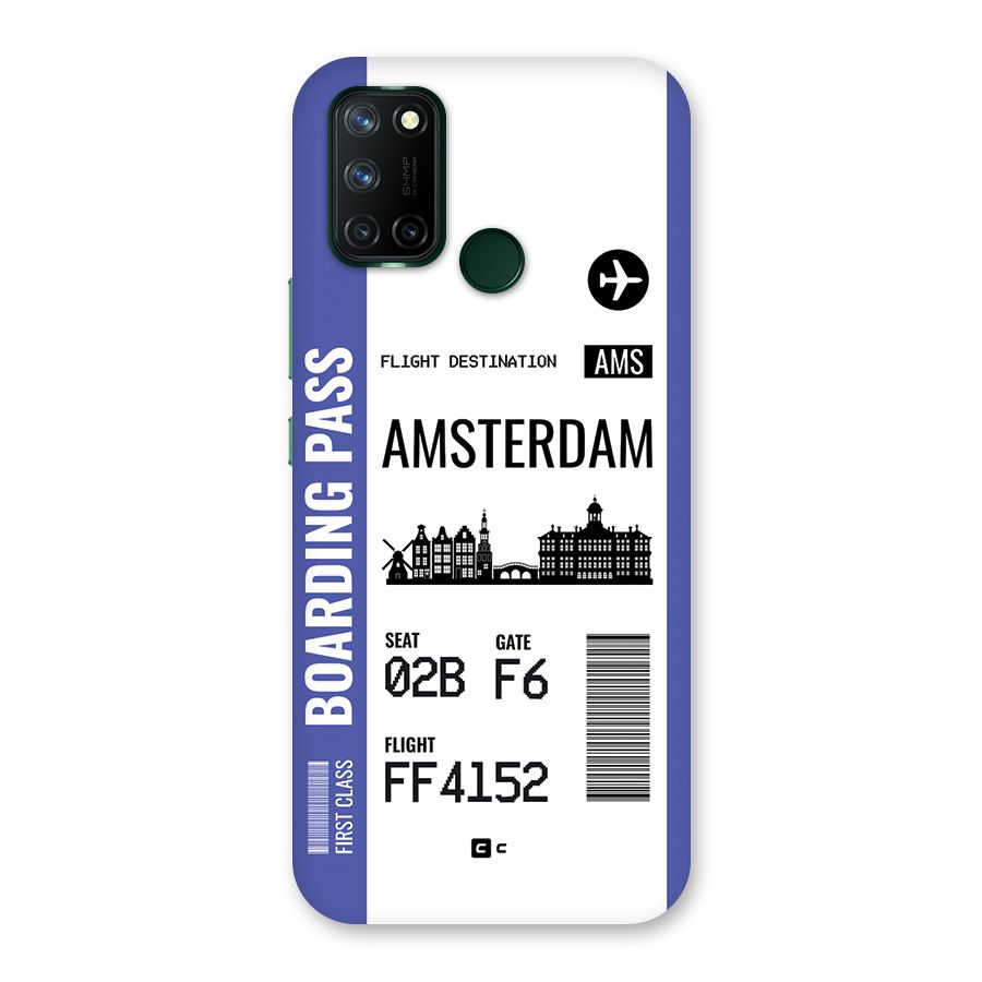 Amsterdam Boarding Pass Back Case for Realme C17
