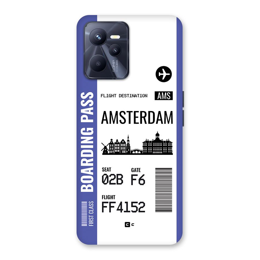 Amsterdam Boarding Pass Back Case for Realme C35