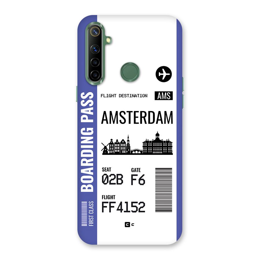 Amsterdam Boarding Pass Back Case for Realme Narzo 10