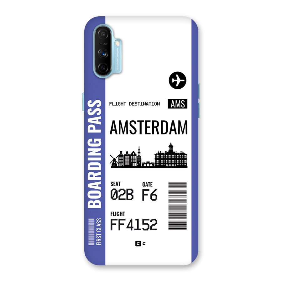 Amsterdam Boarding Pass Back Case for Realme Narzo 20A