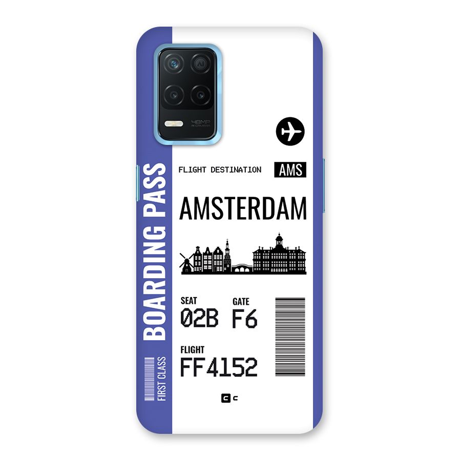 Amsterdam Boarding Pass Back Case for Realme Narzo 30 5G