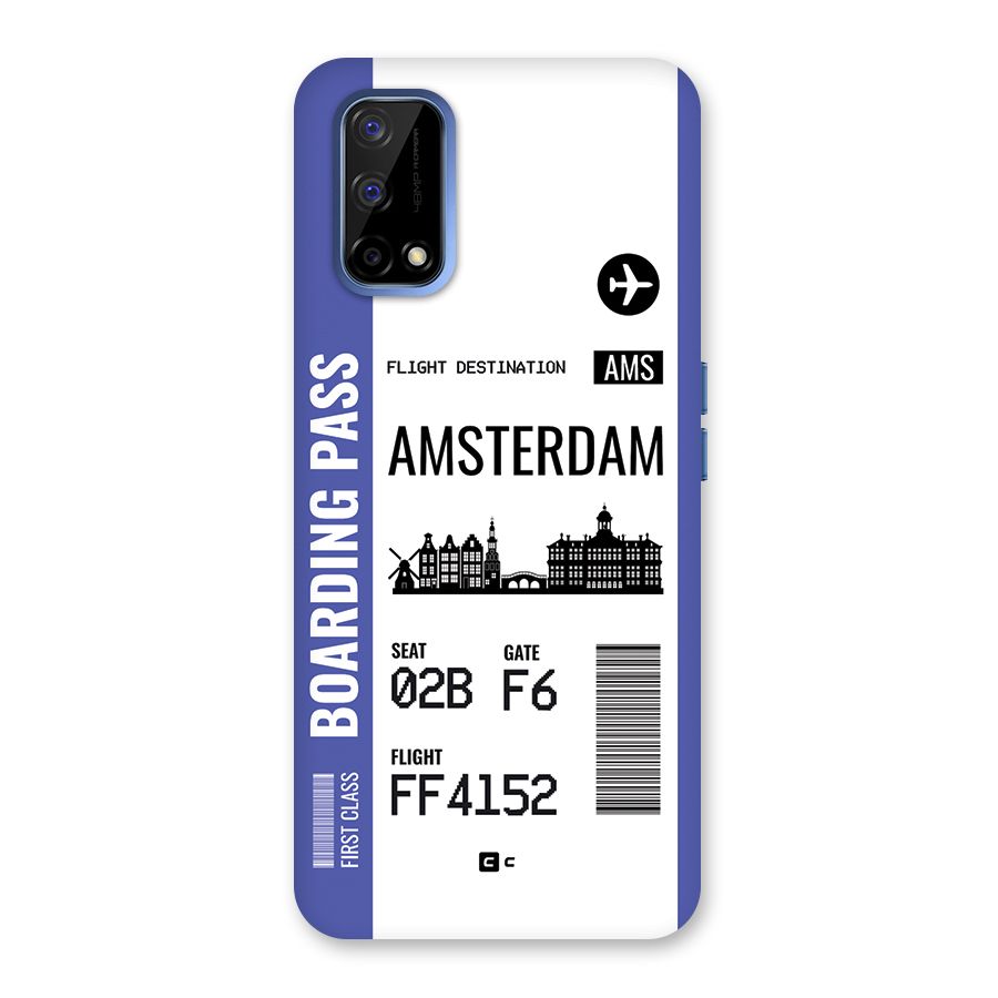 Amsterdam Boarding Pass Back Case for Realme Narzo 30 Pro