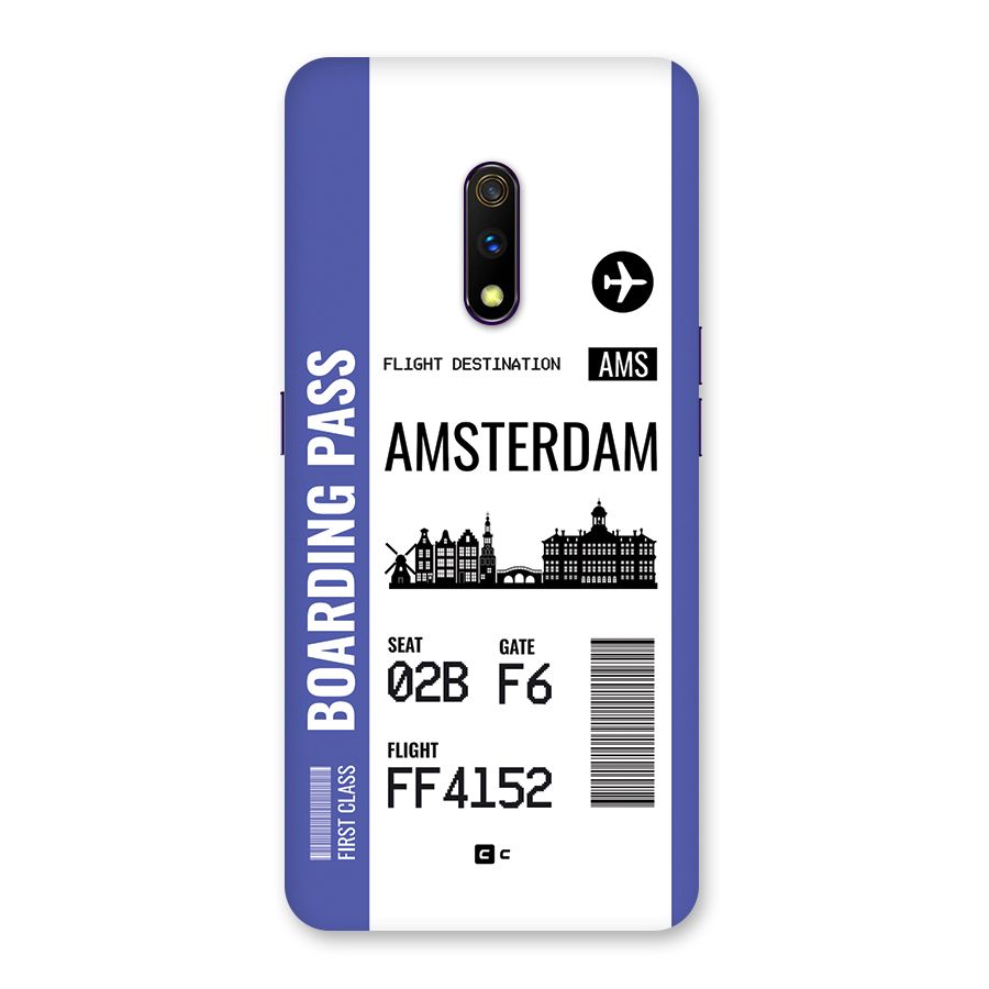 Amsterdam Boarding Pass Back Case for Realme X