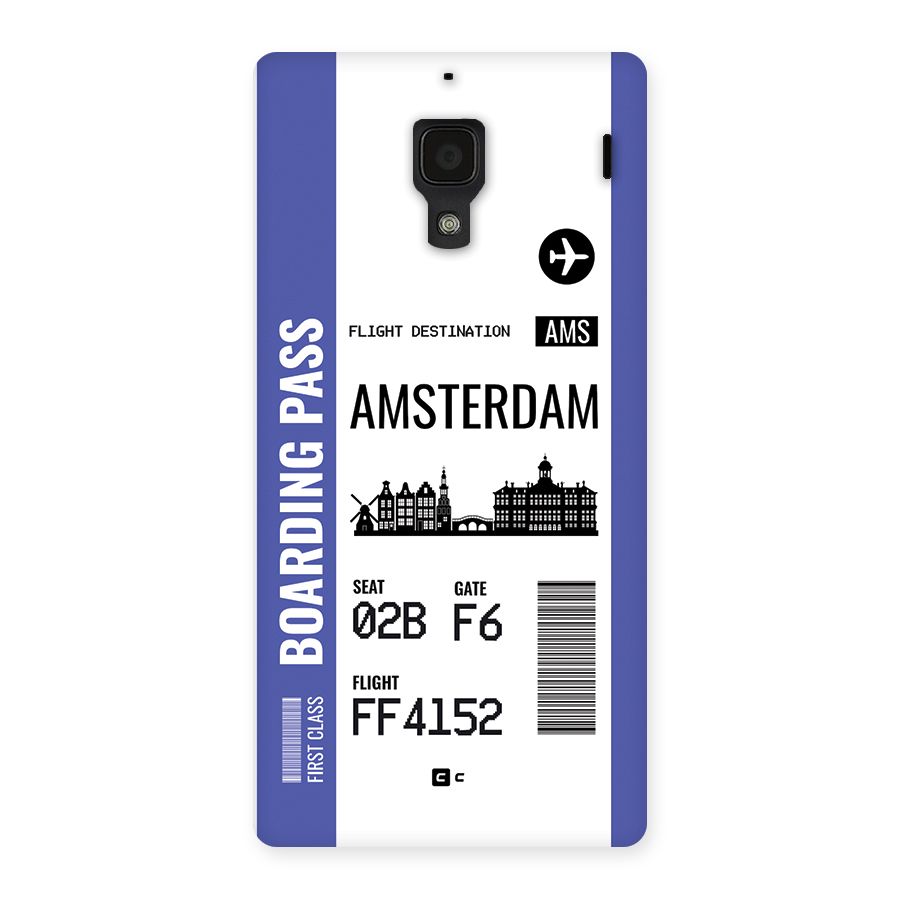Amsterdam Boarding Pass Back Case for Redmi 1s