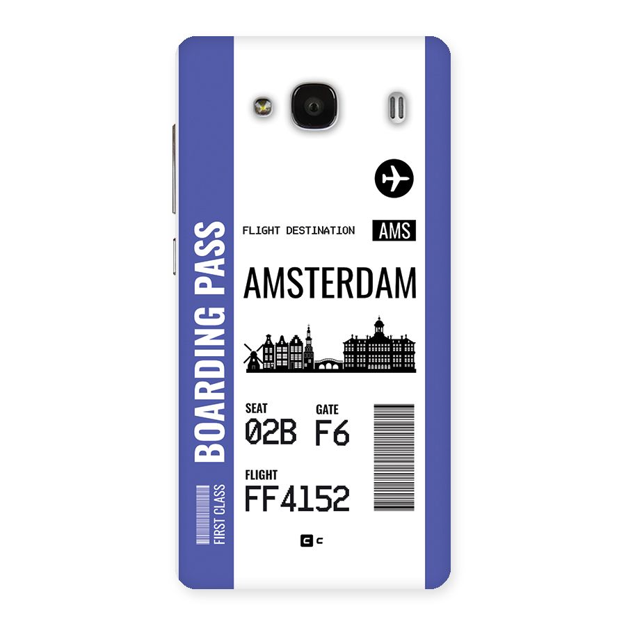 Amsterdam Boarding Pass Back Case for Redmi 2s