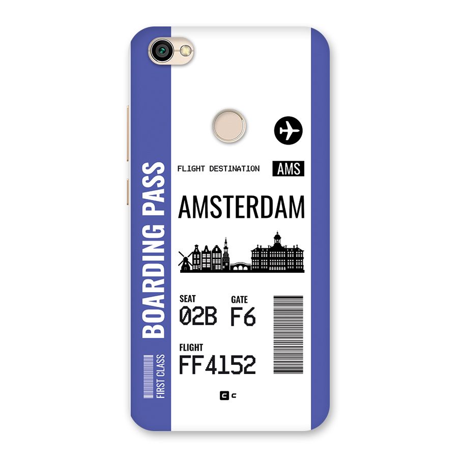 Amsterdam Boarding Pass Back Case for Redmi Y1 2017