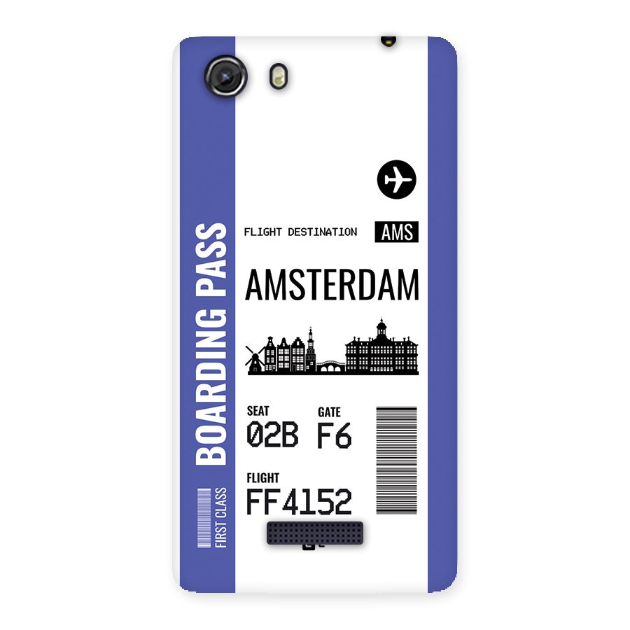 Amsterdam Boarding Pass Back Case for Unite 3