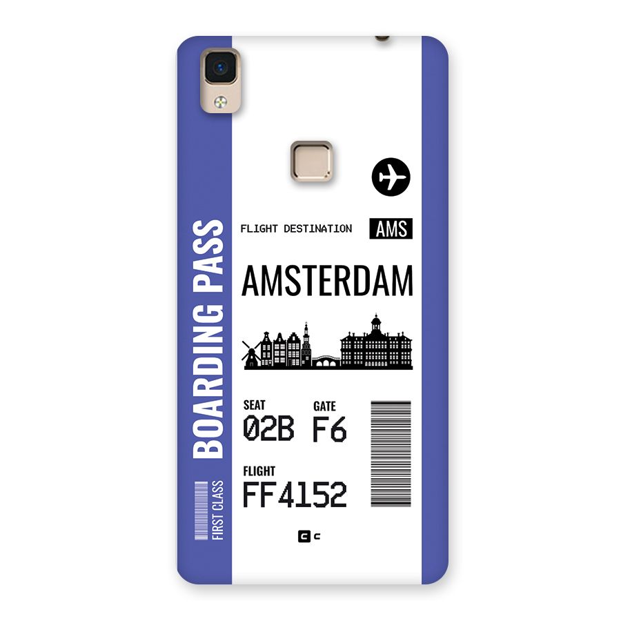 Amsterdam Boarding Pass Back Case for V3 Max