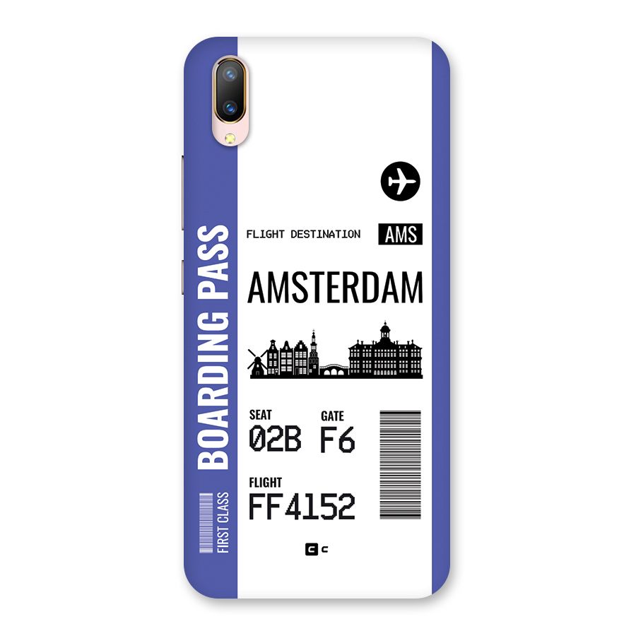 Amsterdam Boarding Pass Back Case for Vivo V11 Pro
