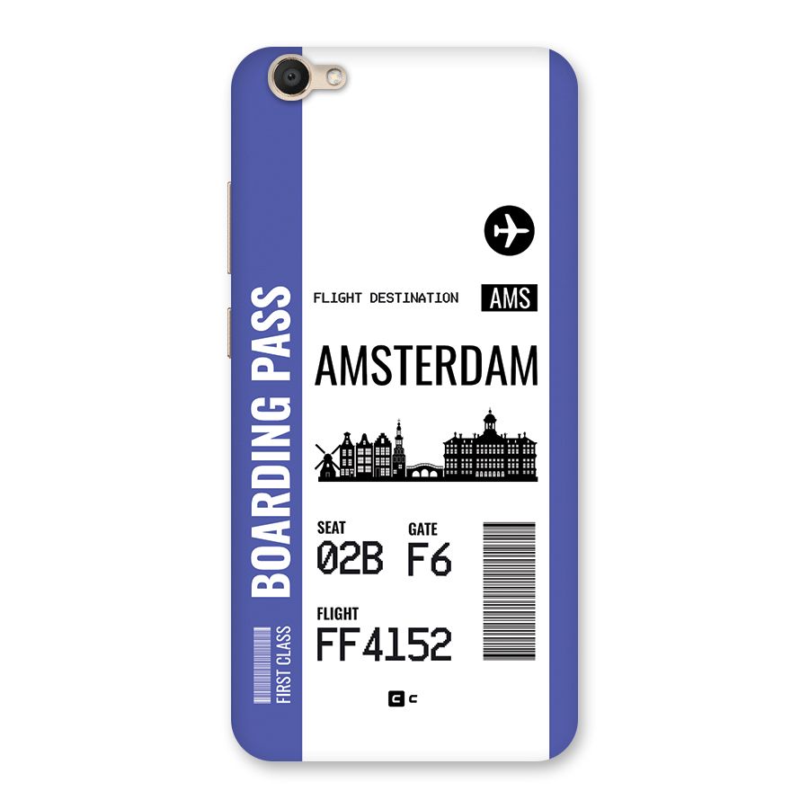 Amsterdam Boarding Pass Back Case for Vivo V5