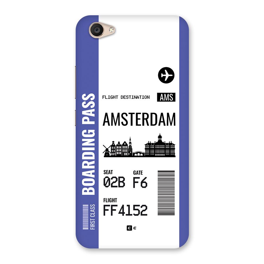 Amsterdam Boarding Pass Back Case for Vivo V5 Plus