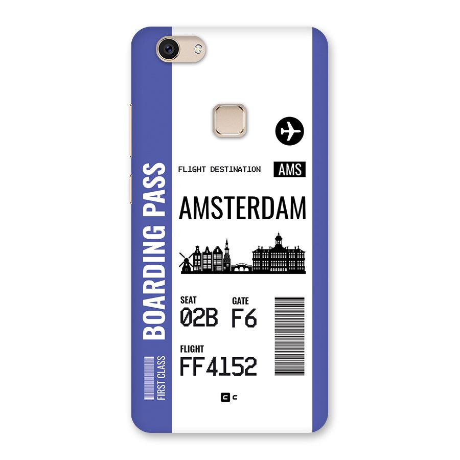 Amsterdam Boarding Pass Back Case for Vivo V7