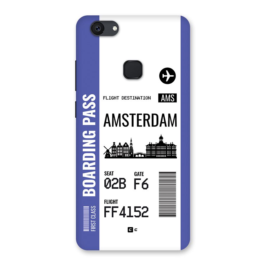 Amsterdam Boarding Pass Back Case for Vivo V7 Plus