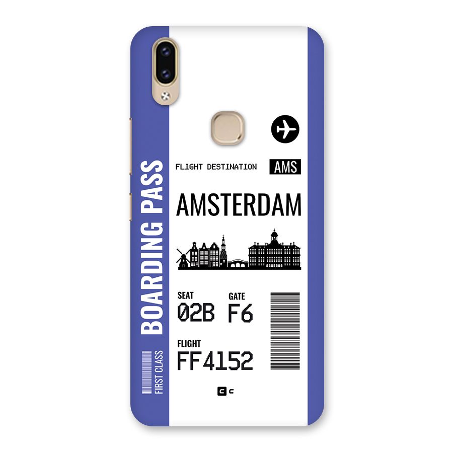 Amsterdam Boarding Pass Back Case for Vivo V9 Youth