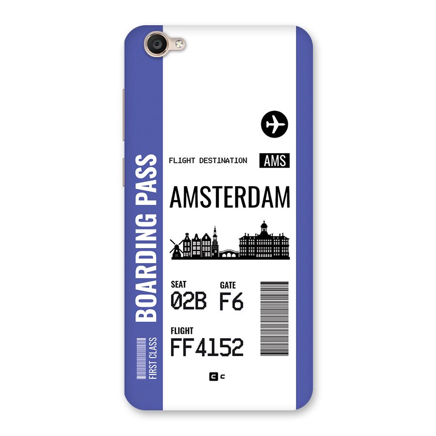 Amsterdam Boarding Pass Back Case for Vivo Y55s