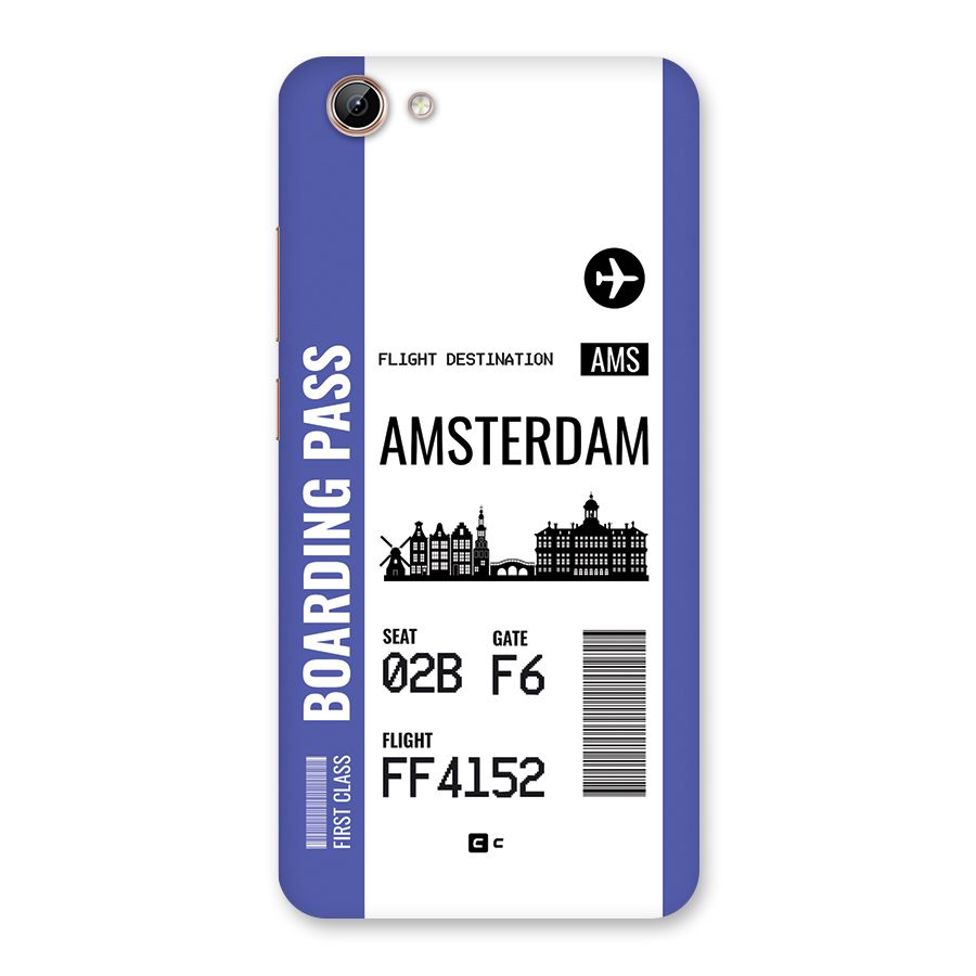 Amsterdam Boarding Pass Back Case for Vivo Y71