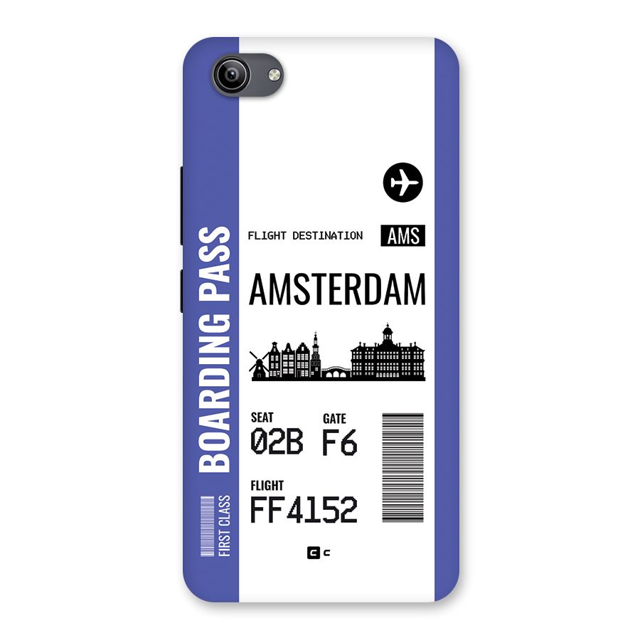 Amsterdam Boarding Pass Back Case for Vivo Y81i
