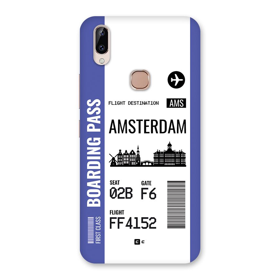 Amsterdam Boarding Pass Back Case for Vivo Y83 Pro