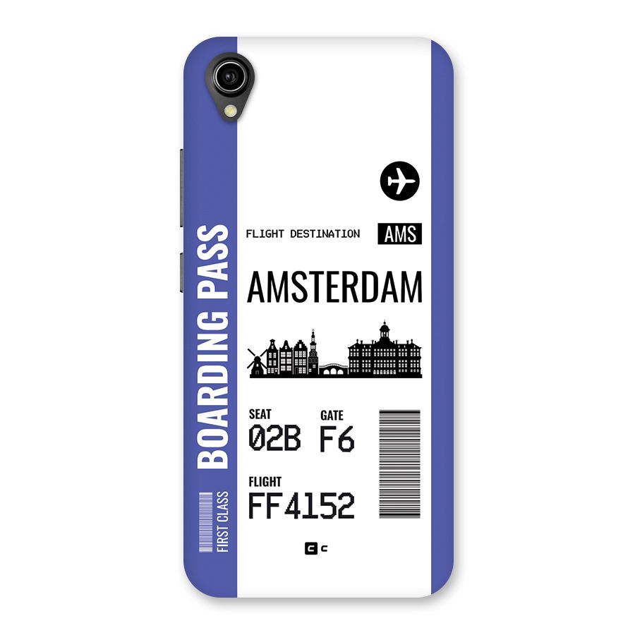 Amsterdam Boarding Pass Back Case for Vivo Y90