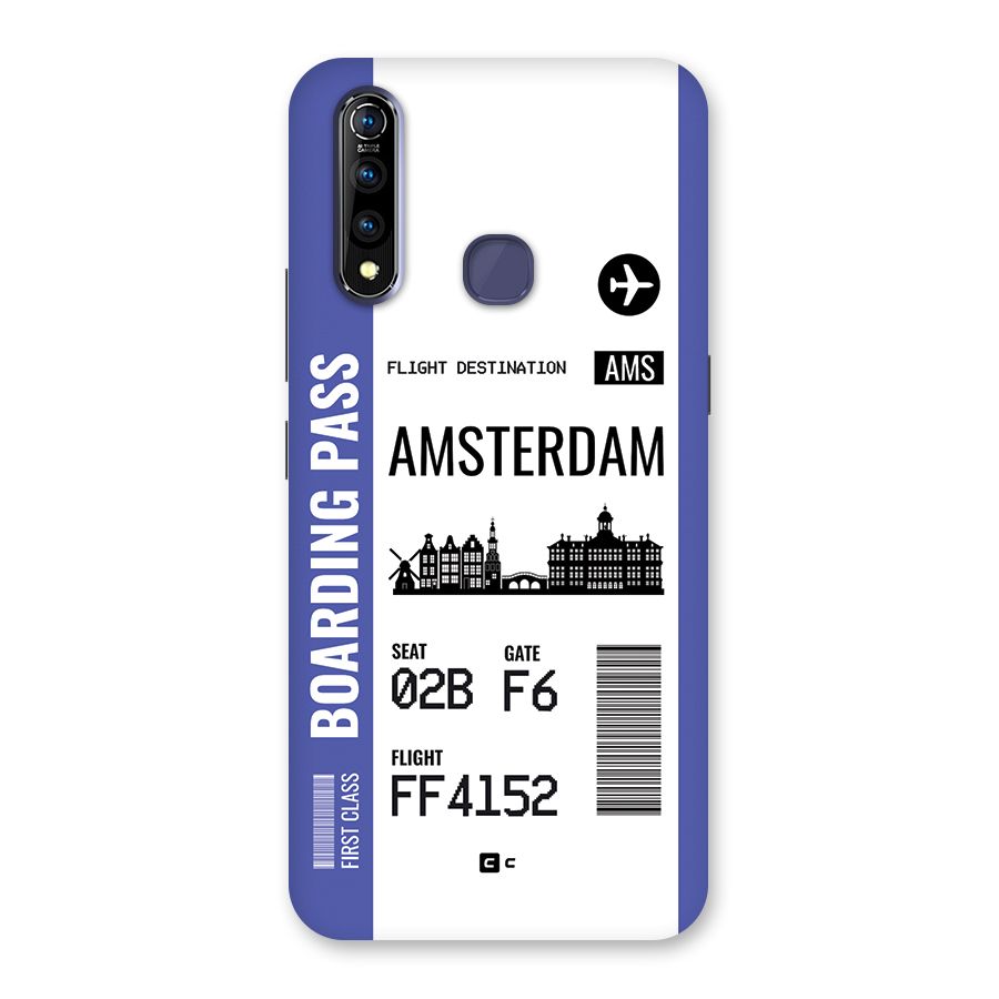 Amsterdam Boarding Pass Back Case for Vivo Z1 Pro