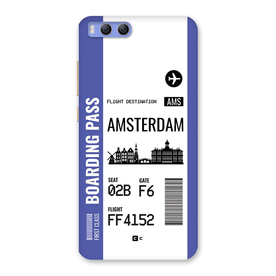 Amsterdam Boarding Pass Back Case for Xiaomi Mi 6