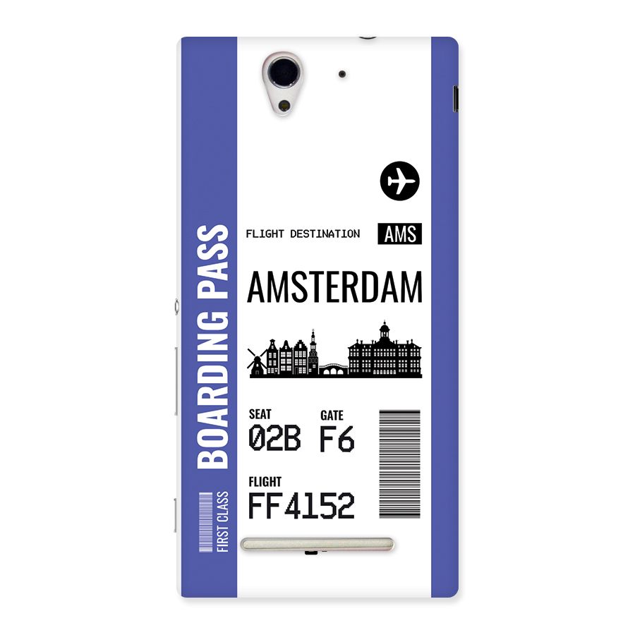 Amsterdam Boarding Pass Back Case for Xperia C3