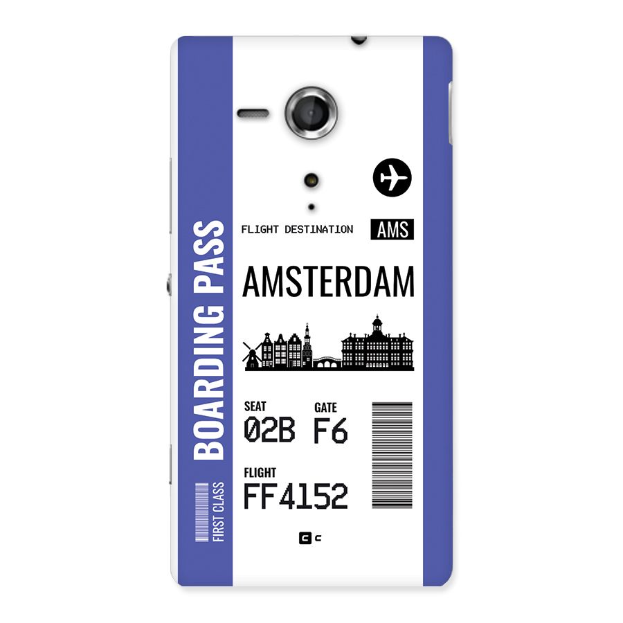 Amsterdam Boarding Pass Back Case for Xperia Sp