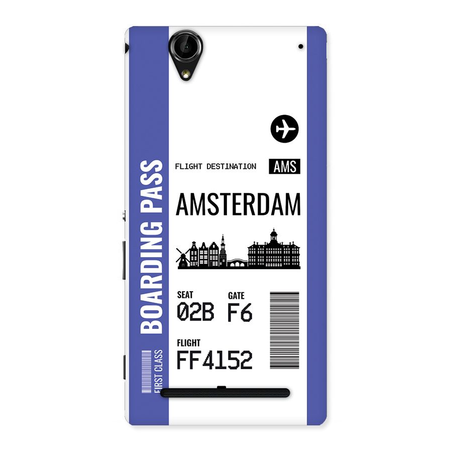 Amsterdam Boarding Pass Back Case for Xperia T2