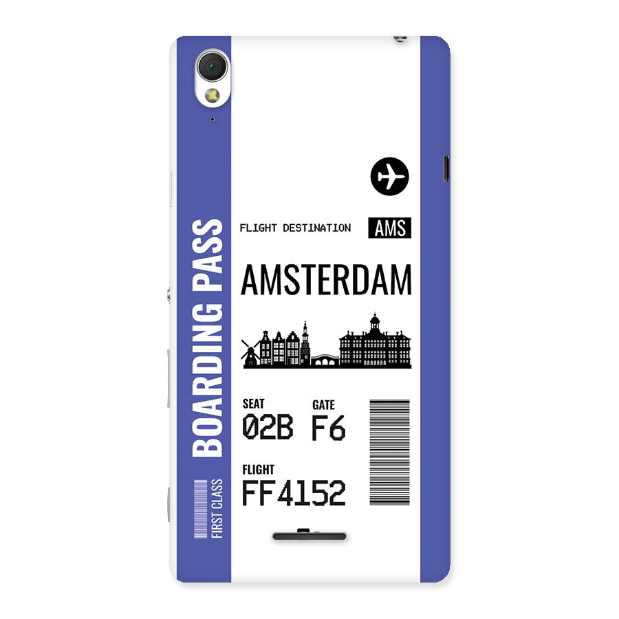 Amsterdam Boarding Pass Back Case for Xperia T3
