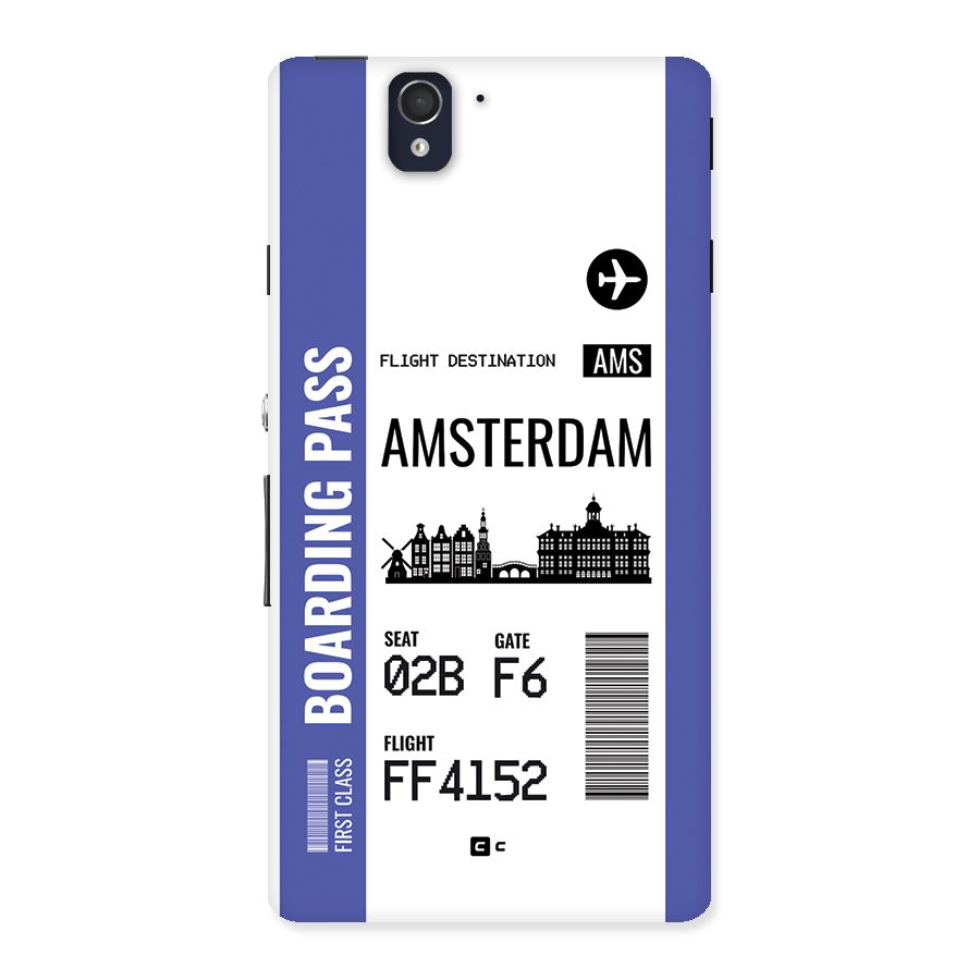 Amsterdam Boarding Pass Back Case for Xperia Z