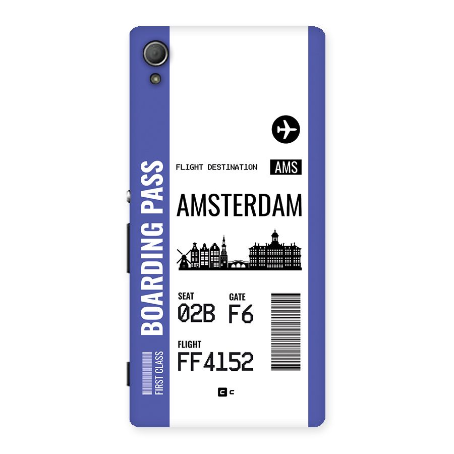 Amsterdam Boarding Pass Back Case for Xperia Z3 Plus