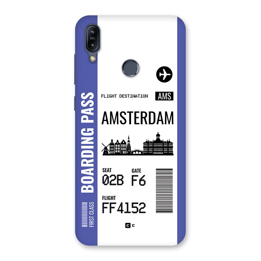 Amsterdam Boarding Pass Back Case for Zenfone Max M2