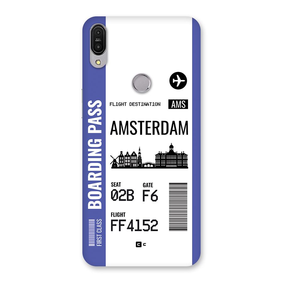 Amsterdam Boarding Pass Back Case for Zenfone Max Pro M1