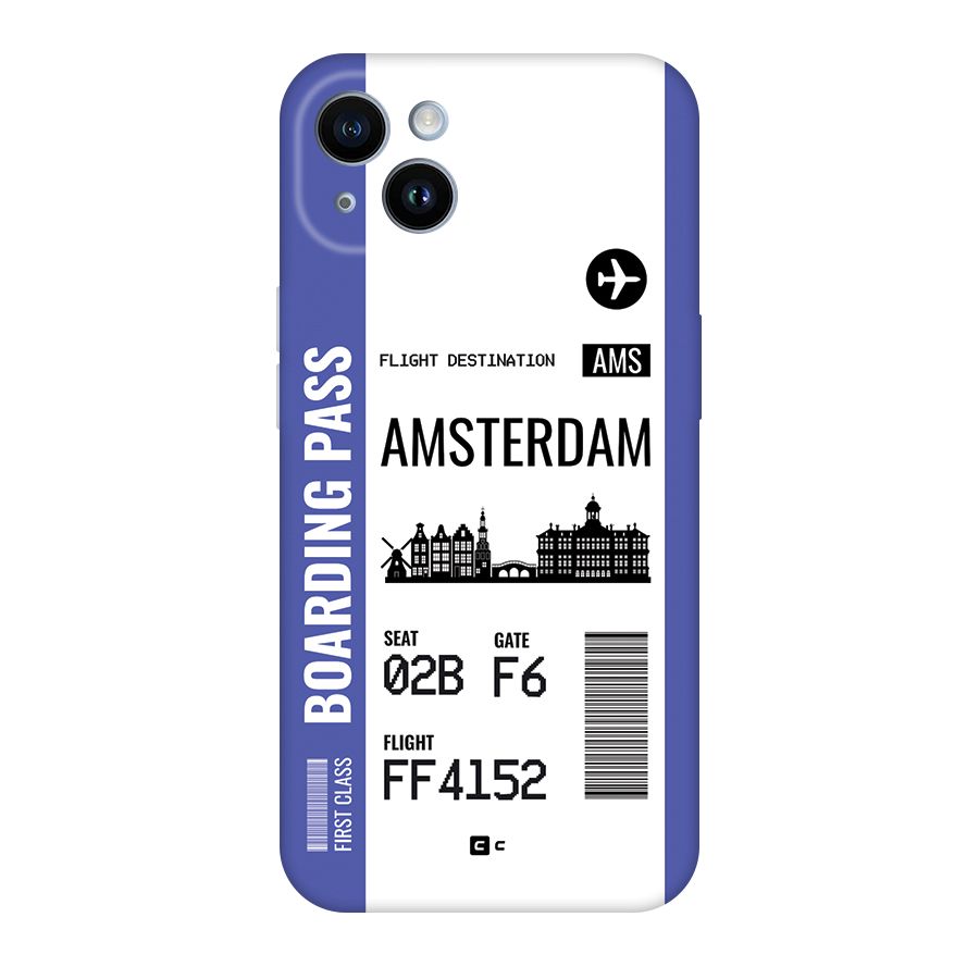 Amsterdam Boarding Pass Back Case for iPhone 14