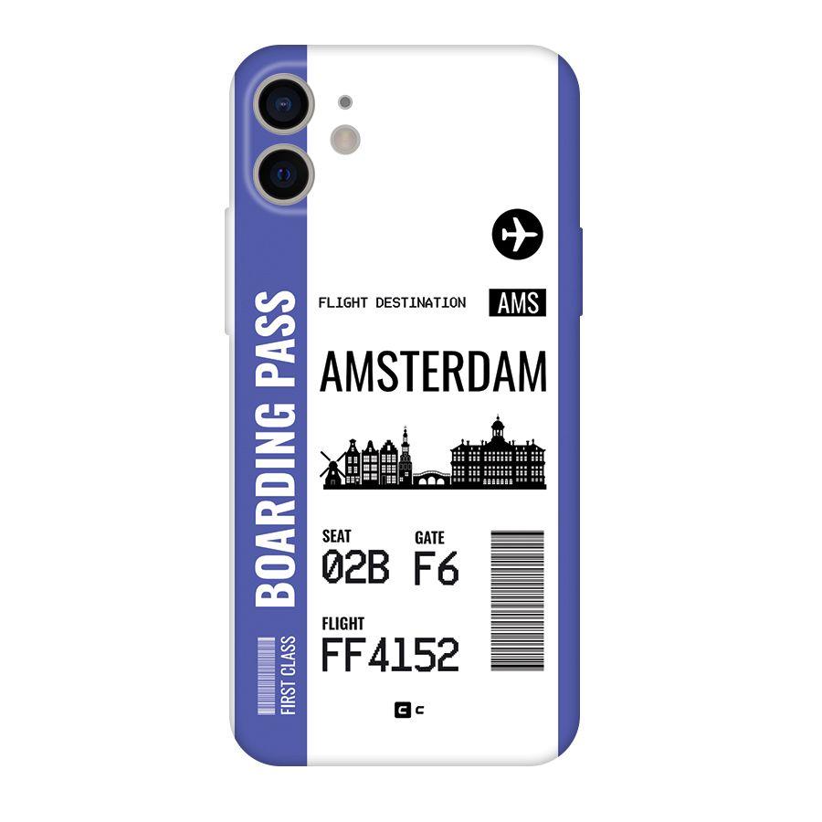 Amsterdam Boarding Pass Back Case for iPhone 11