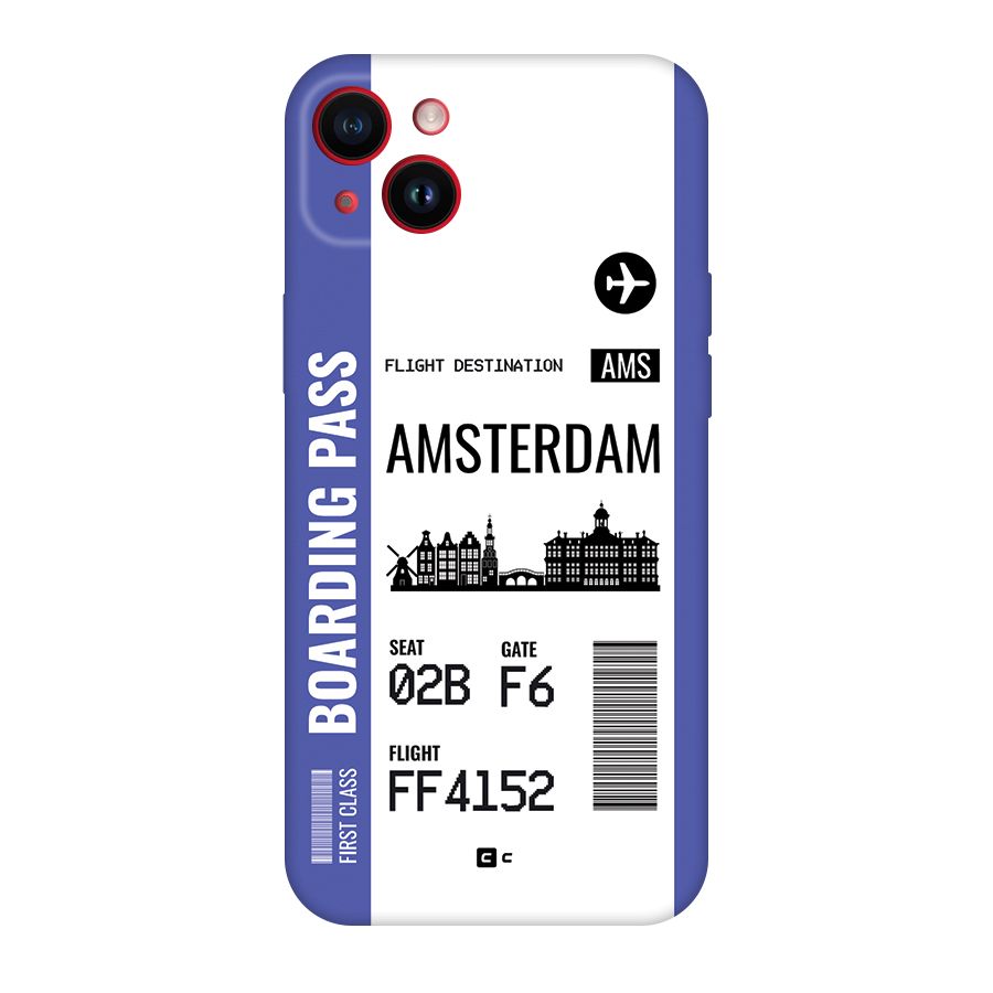 Amsterdam Boarding Pass Back Case for iPhone 14 Plus