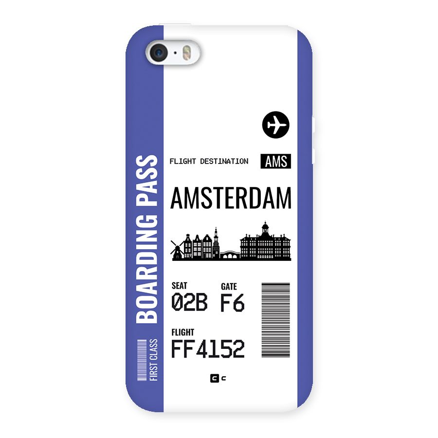 Amsterdam Boarding Pass Back Case for iPhone SE 2016